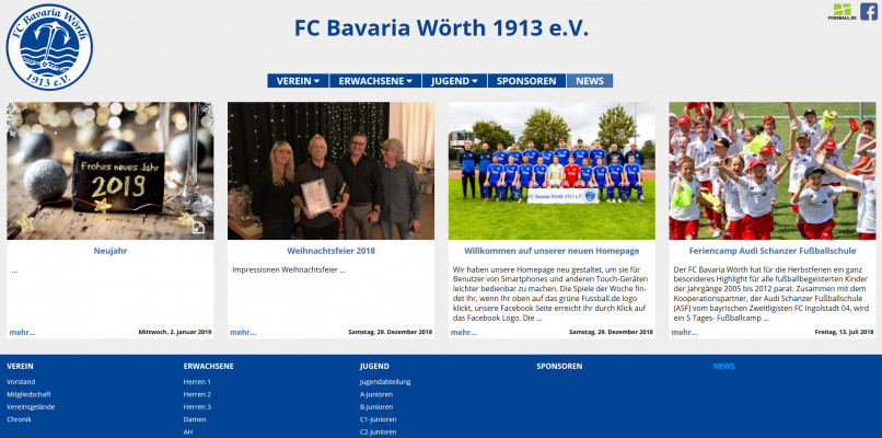 FC Bavaria Internetseite