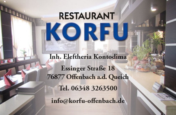 Restaurant Korfu Visitenkarte
